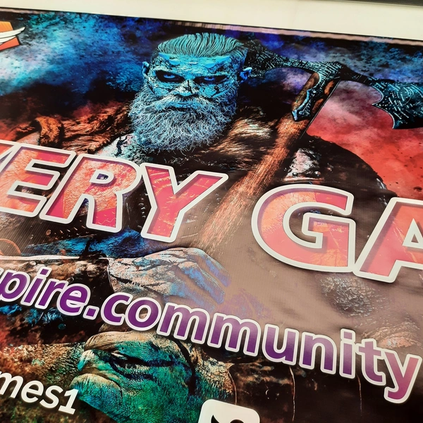Example of event banner print quality (WARRIOR 3)
