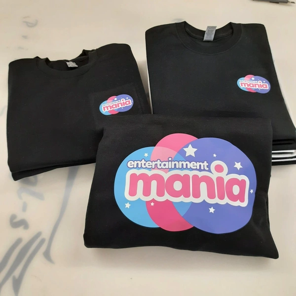  T-Shirt Printing, Printed Garment Heat Transfer Vinyl applied to Tshirt, Hoodie and Sweater