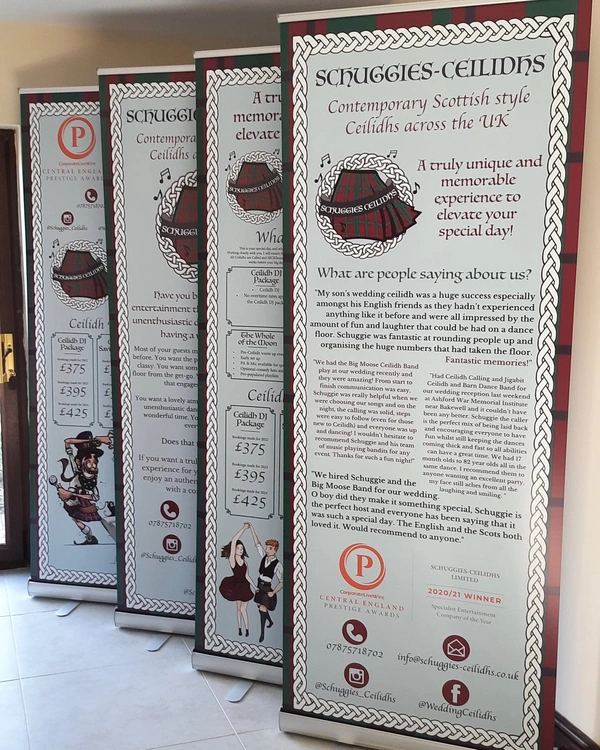  Roller Banners 850mm X 2000mm Schuggies